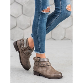 Forever Folie Csizma strasszokkal barna 1