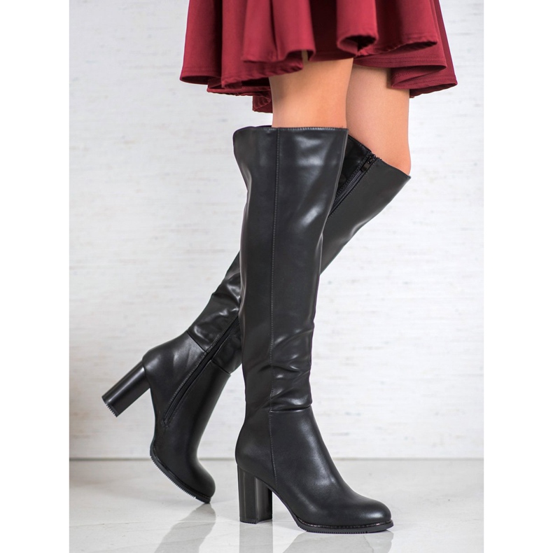 Sixth Sense Magas csizma öko bőrrel fekete 1