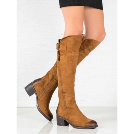 VINCEZA teves csizma barna 1