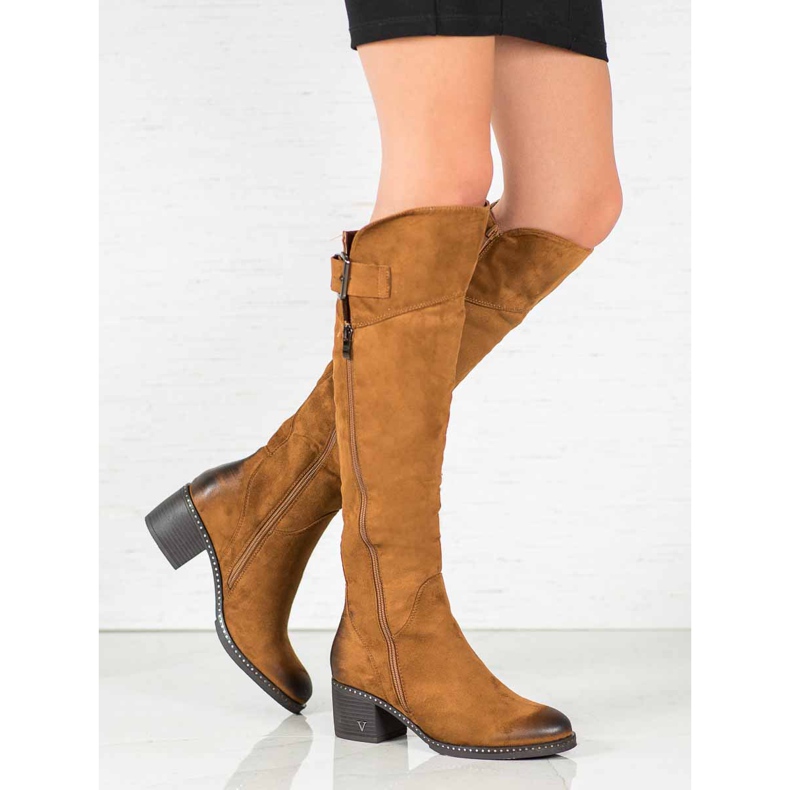 VINCEZA teves csizma barna 1