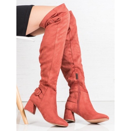 Corina Térd feletti csizma csattal narancssárga 1