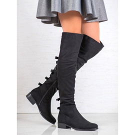 Forever Folie Velúr muskétások íjakkal fekete 1