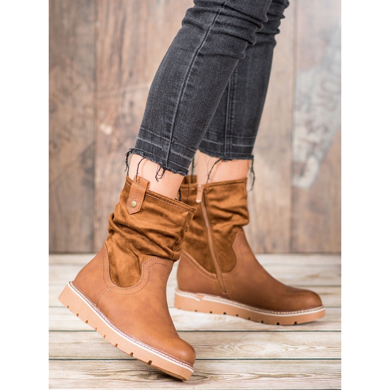 Ideal Shoes Munkavállalók a platformon barna 1