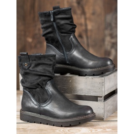 Ideal Shoes Munkavállalók a platformon fekete 1