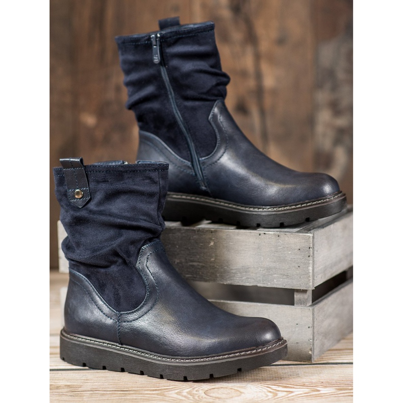 Ideal Shoes Munkavállalók a platformon kék 2