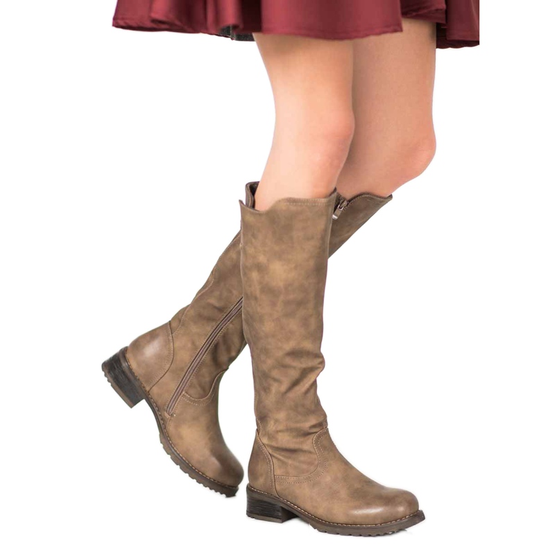 Super Me Eco bőr csizma barna 1