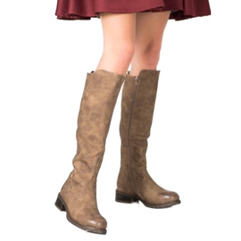 Super Me Eco bőr csizma barna 2