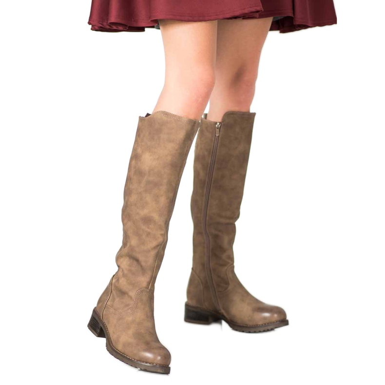 Super Me Eco bőr csizma barna 2