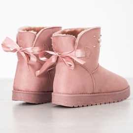 SHELOVET Mukluki Gyöngyökkel rózsaszín 1