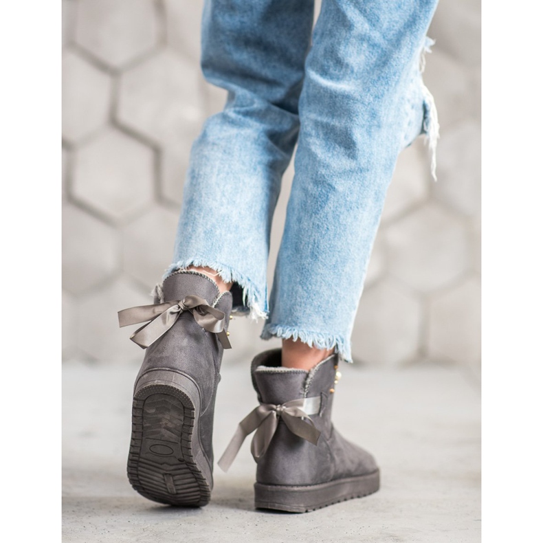 SHELOVET Mukluki Gyöngyökkel szürke 1