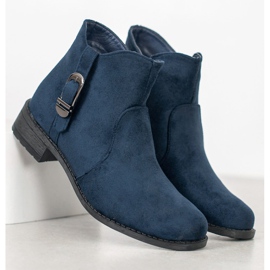 Small Swan Navy blue velúr csizma kék 1