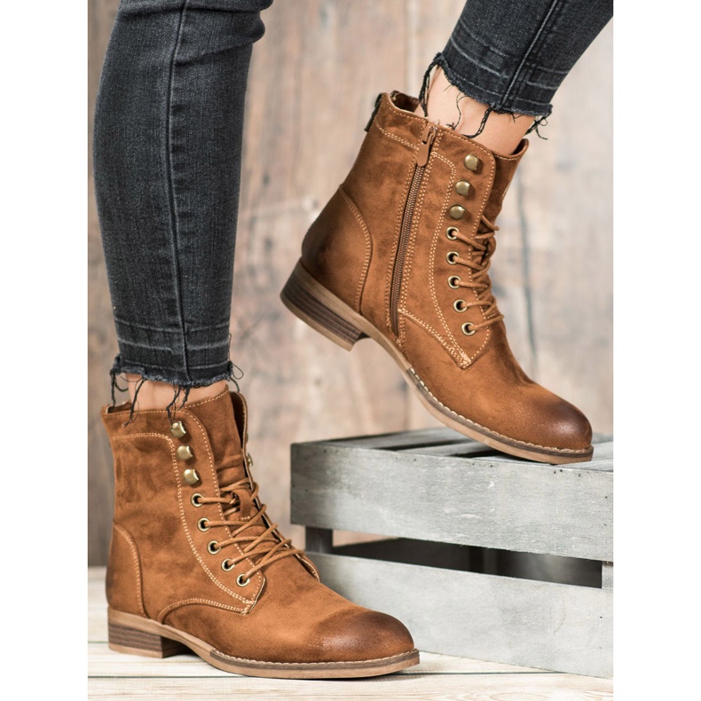 Goodin Elegáns Suede Trappers barna 2