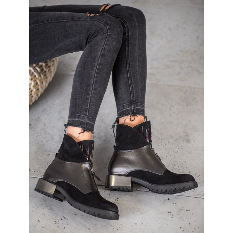 Goodin Meleg divatos csizma fekete szürke 2