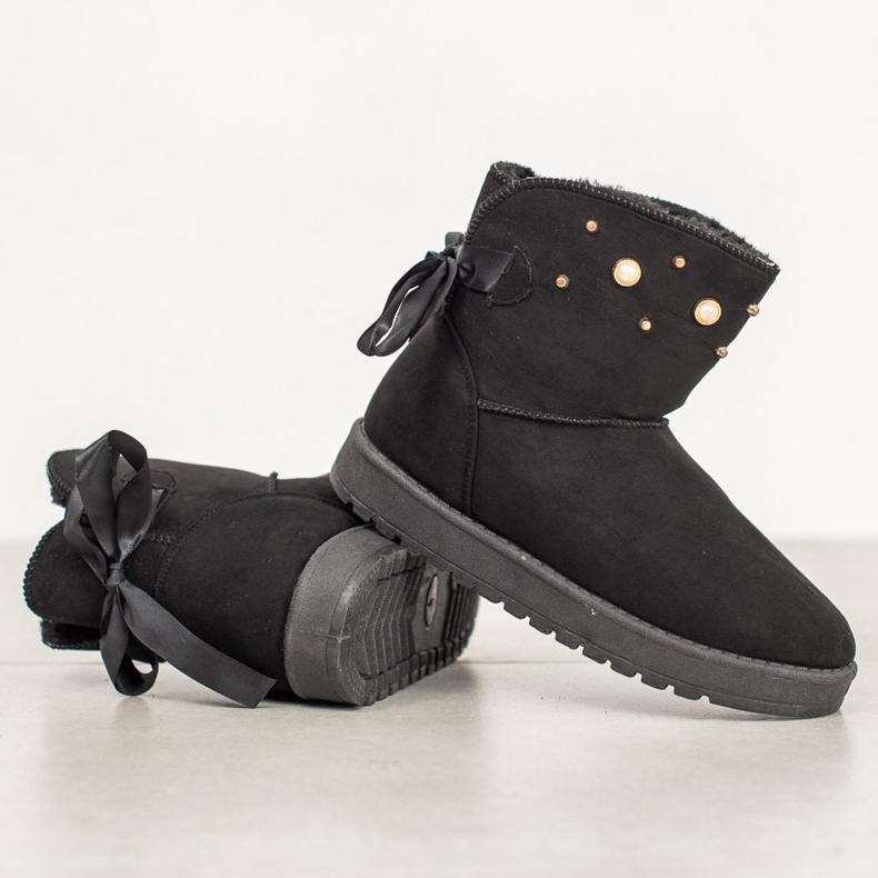 SHELOVET Mukluki Gyöngyökkel fekete 1