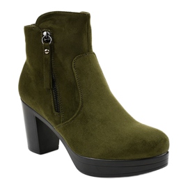 Zöld velúr magas sarkú cipő 8B882 1