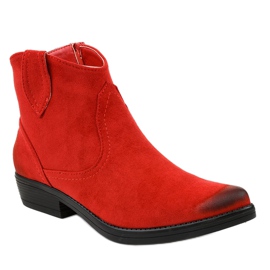 Piros lapos csizma nőknek K860 cowboy csizma 1