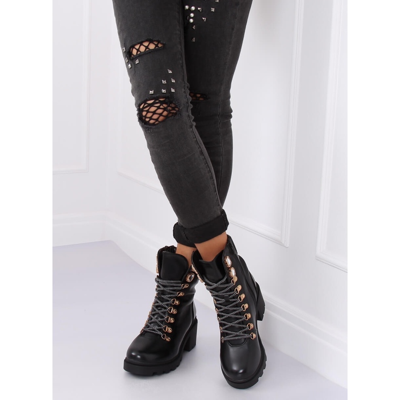 Fekete csizma nőknek fekete HE110 Fekete 2