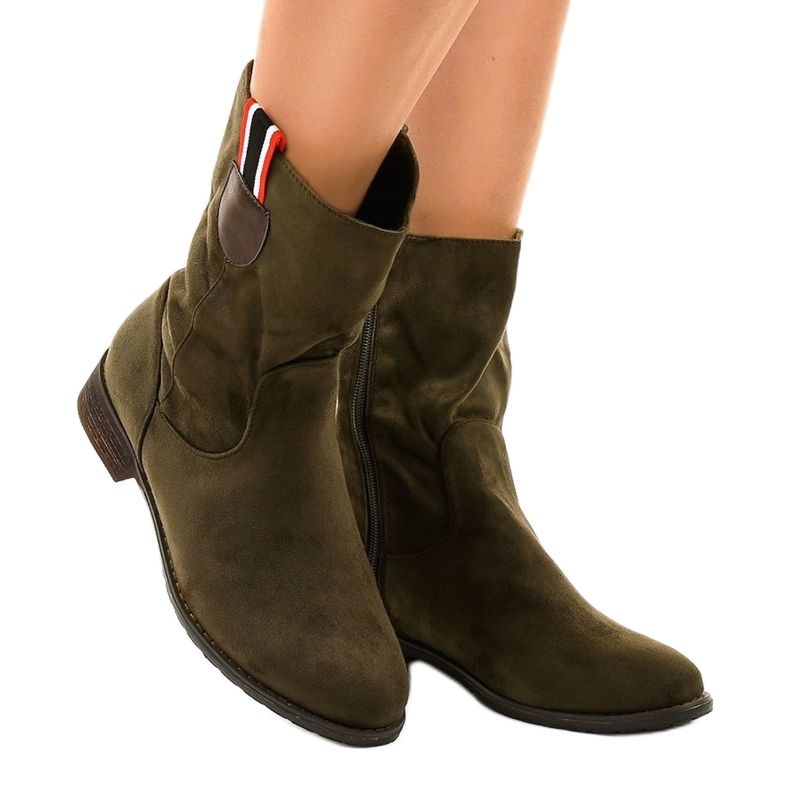 Zöld szigetelésű lapos csizma 99-110 1