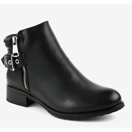 Fekete lapos Jodhpur csizma KA525SL 1