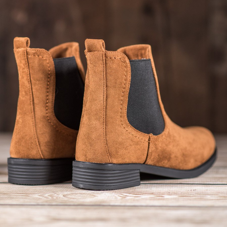 Ideal Shoes Alkalmi Chelsea csizma barna 1