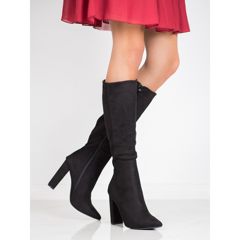 Seastar Szexi velúr csizma fekete 1