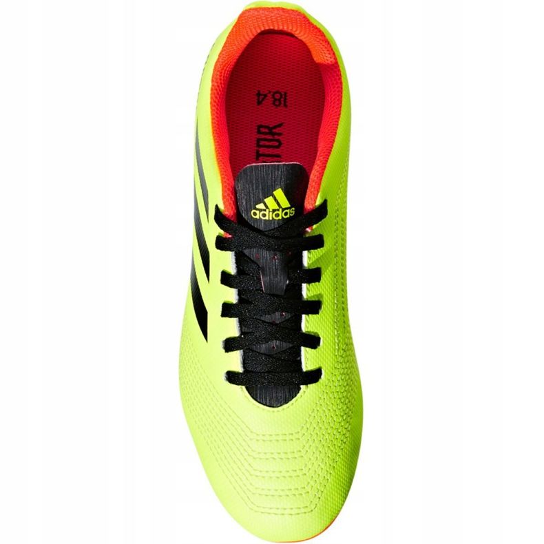 Jr adidas Predator 18.4 FxG Jr DB2321 futballcipő sokszínű zöld 2