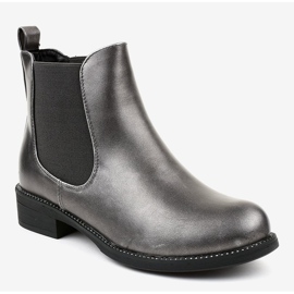 Szürke lapos bokacsizma 7513-PA 1