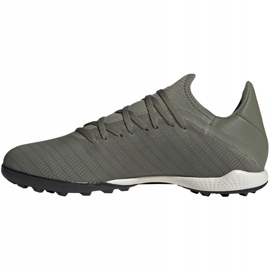 Adidas X 19.3 Tf M EF8366 futballcipő zöld szürke 2