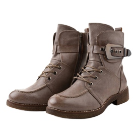 Khaki csizma és csizma csattal 404 1