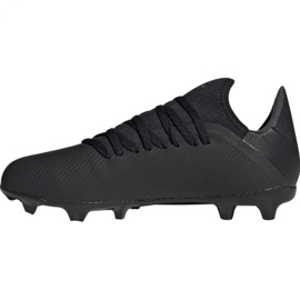 Az adidas X 19.3 Fg Jr F35364 futballcipő fekete fekete 1