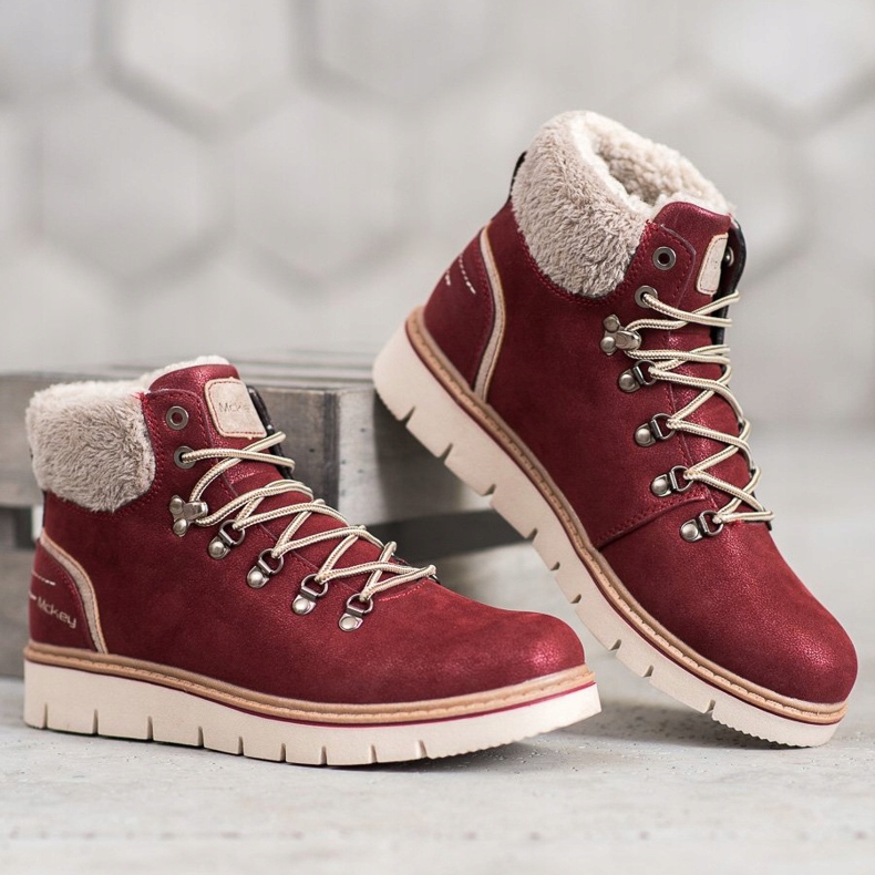 McKey Suede Trappers piros 1