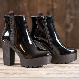 Seastar Lakkozott divatcsizma fekete 2