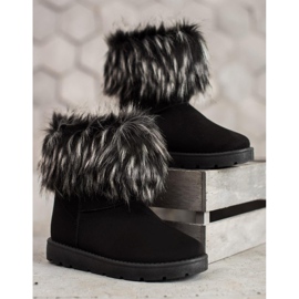 SHELOVET Fekete Mukluki szőrmével 2
