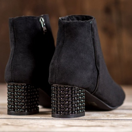 SHELOVET Csizma dekoratív sarokkal fekete 1