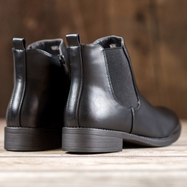 SHELOVET Klasszikus cipő cipzárral fekete 1