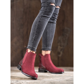 Erynn Maroon Jodhpur csizma Snake Print piros 1
