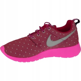 Nike Rosherun Print Gs W 677784-606 cipő rózsaszín 2