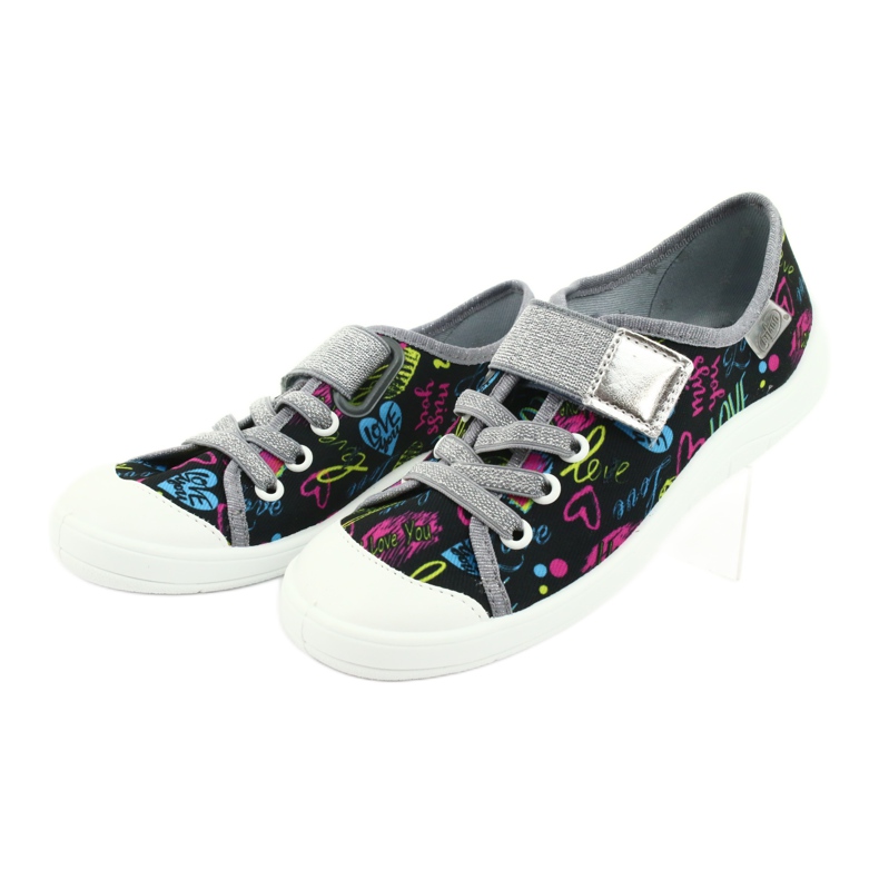 Befado gyermekcipő 251Y137 fekete kék rózsaszín szürke sárga 3