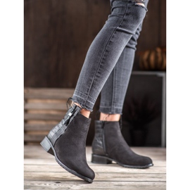 Erynn Csizma dekoratív cipzárral fekete 1