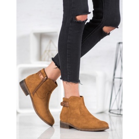 SHELOVET Csizma dekoratív övvel barna 2