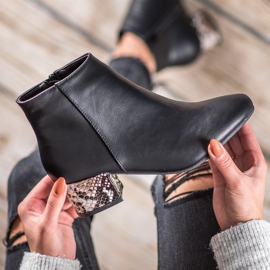 Weide Elegáns Snake Print csizma fekete sokszínű 1