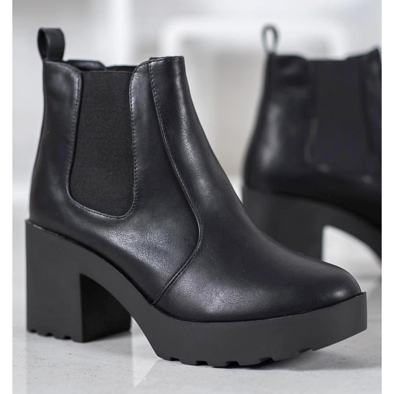 Weide Divatos Chelsea csizma fekete 2