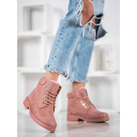 SHELOVET Pink Trappers szőrmével rózsaszín 1