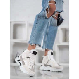 Bella Paris Cipők szőrmével fehér sokszínű 1