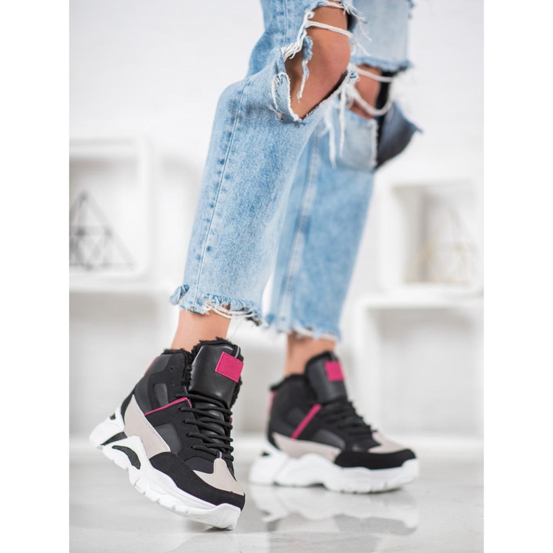 Bella Paris Cipők szőrmével fekete sokszínű 1