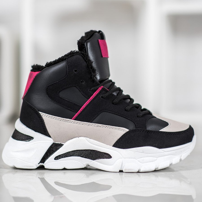 Bella Paris Cipők szőrmével fekete sokszínű 2