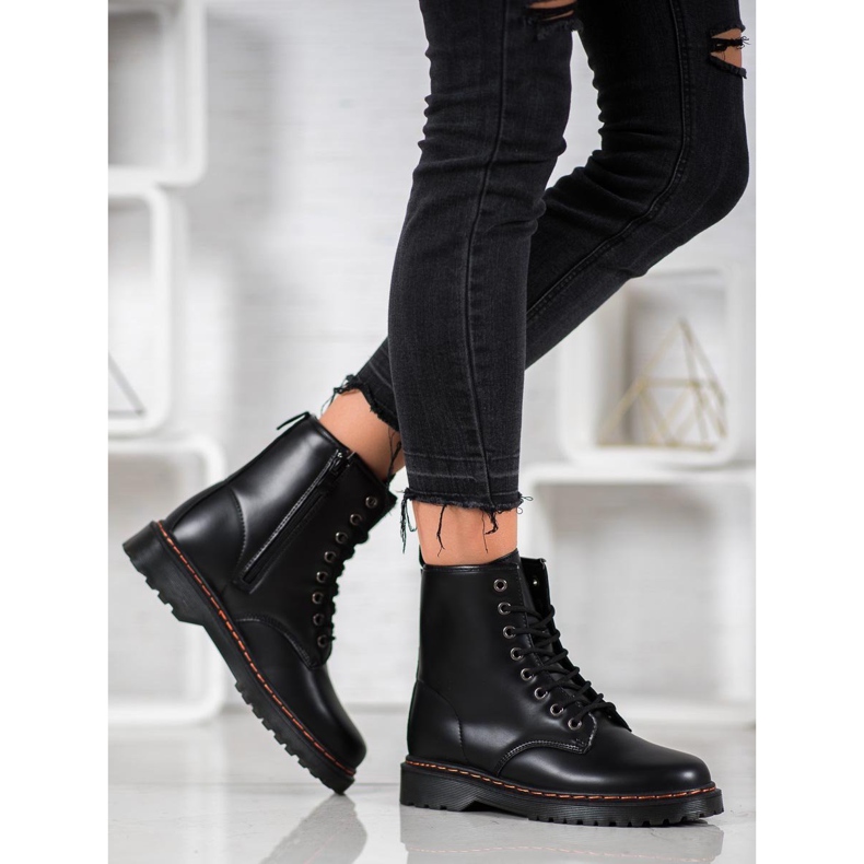 SHELOVET Fekete dolgozók öko bőrrel 1