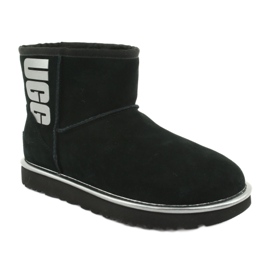 Ugg Classic Mini Ugg Rubber Logo W 1110087-BMT Cipő fekete szürke 1