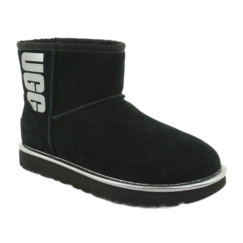 Ugg Classic Mini Ugg Rubber Logo W 1110087-BMT Cipő fekete szürke 1