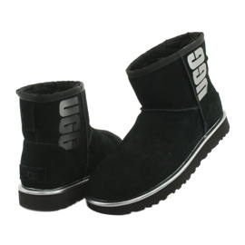 Ugg Classic Mini Ugg Rubber Logo W 1110087-BMT Cipő fekete szürke 3